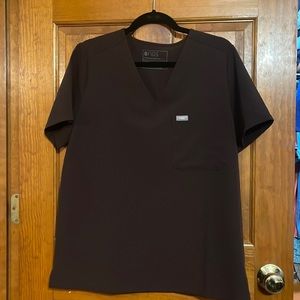 Figs espresso scrub top